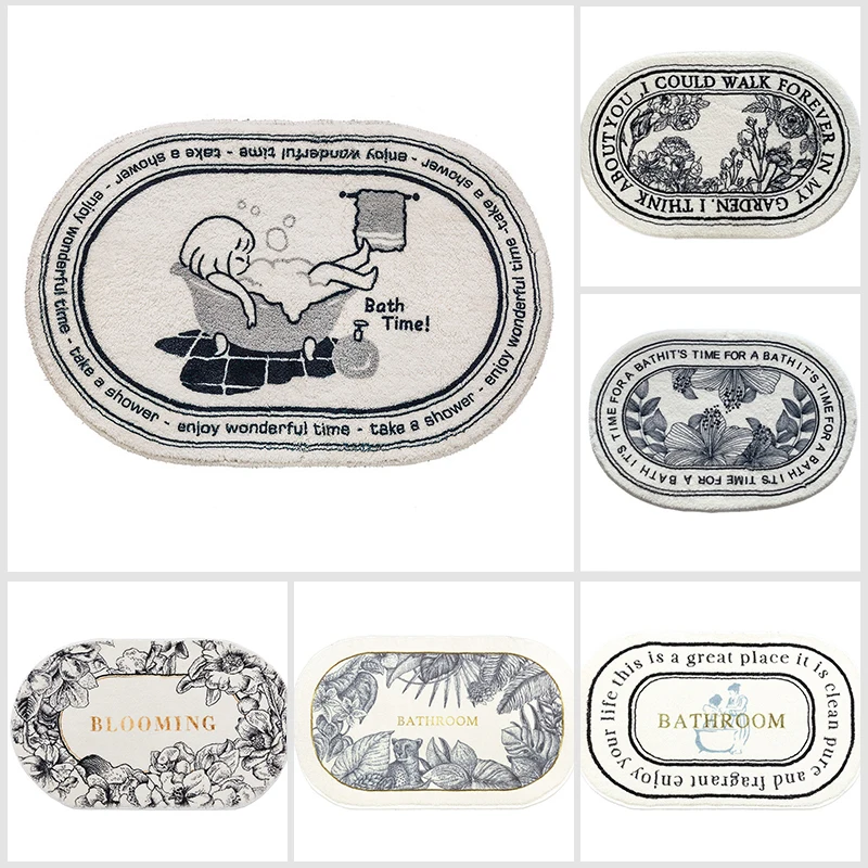 

Non-Slip Bath Mat INS Style Doormat Absorbent Carpets Entrance Rug Balcony Floor Mats Living Room Bathroom Area Rugs