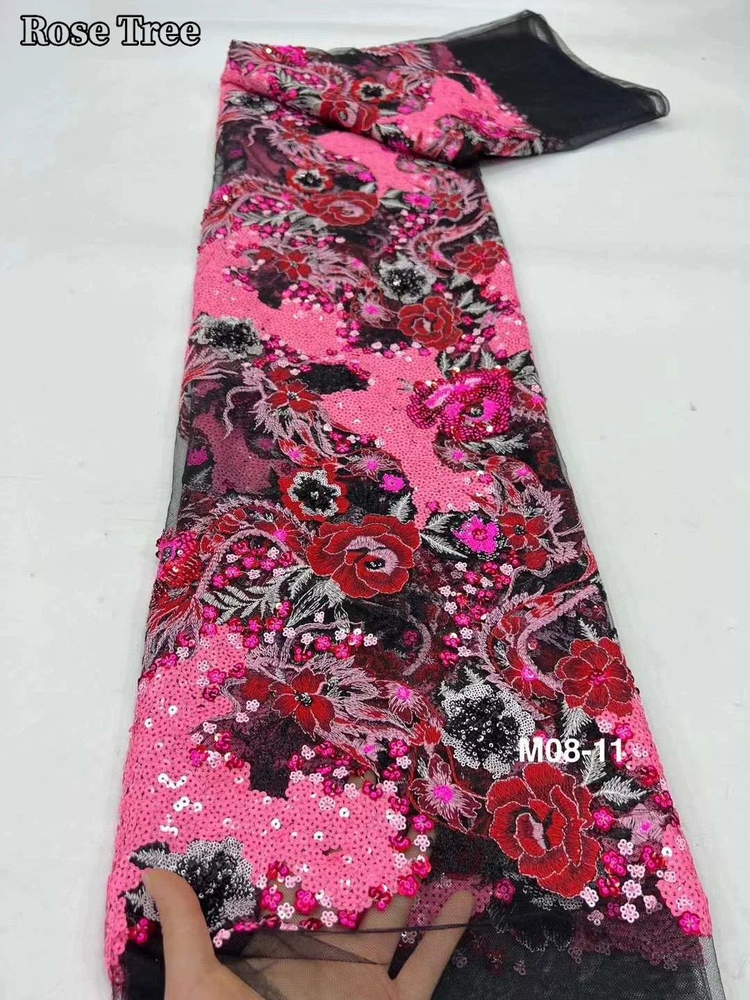 Роскошные африканские кружевные ткани 2024 бусин вышивка женское синее Тюлевое