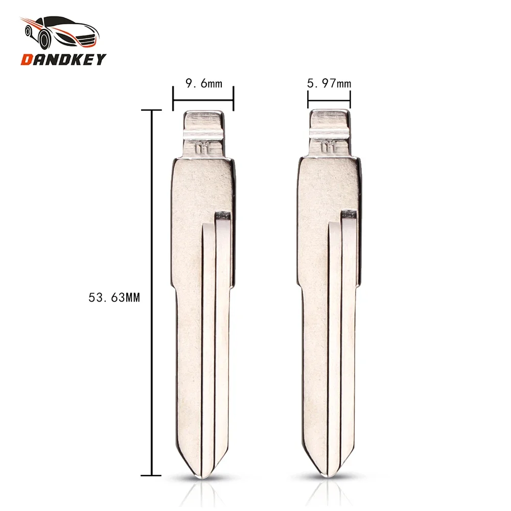 Dandkey #01 Запасное лезвие для автомобильного ключа для VW Volkswagen Golf Santana Jetta для Audi 100 HU49 пустой ключ без лезвия, Стайлинг автомобиля