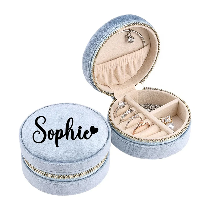 | Circle Jewellery Box | Gift Box | Anniversary Gift | Bride Jewellery Box | Custom Your Own