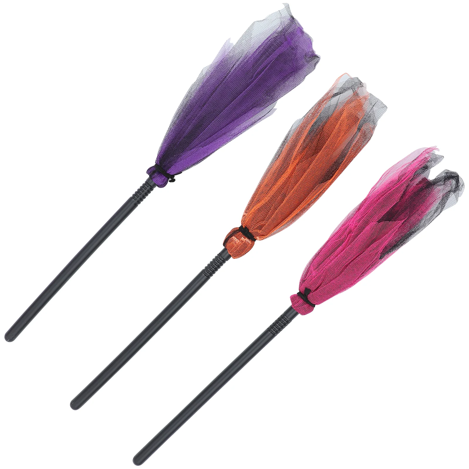 

3 Witch Broom Witch Broomstick Kids Broom Props Witch Broom Party Decoration for Costume Decoration, 3 Colors for