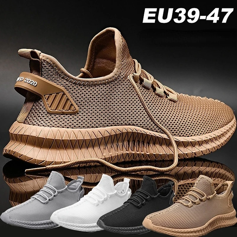 Mesh Men Shoes Breathable Light Mens Sneake Shoes for Man Big Size Male Footwear Lace Up Walking Shoe Sport Running Sneaker