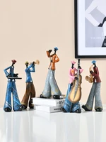 creative band art ornaments music characters musical instrument figure model miniature figurines retro home decoration