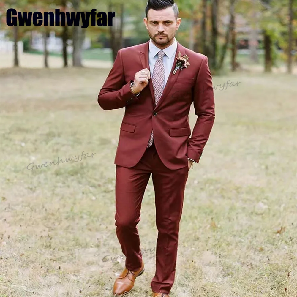 

Высококачественный мужской костюм Gwenhwyfar из двух предметов, свадебный смокинг, строгий приталенный Блейзер с лацканами (Блейзер + брюки)