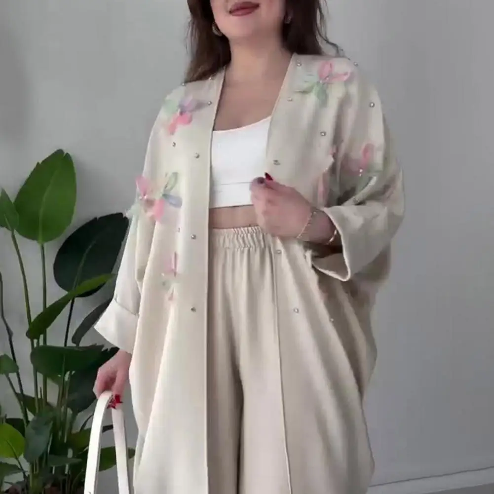 Женский весенний наряд элегантный комплект с 3d цветочным декором женский пиджак