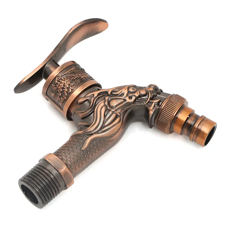 Садовый смеситель для ванной настенный кран античный цинковый сплав