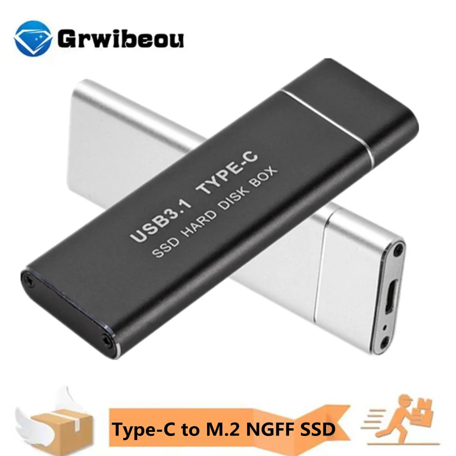 

3.1 USB Type-C на M.2 NGFF SSD Переносной жесткий диск 6 Гбит/с внешний корпус чехол для m2 SATA SSD USB 3,1 2260/2280