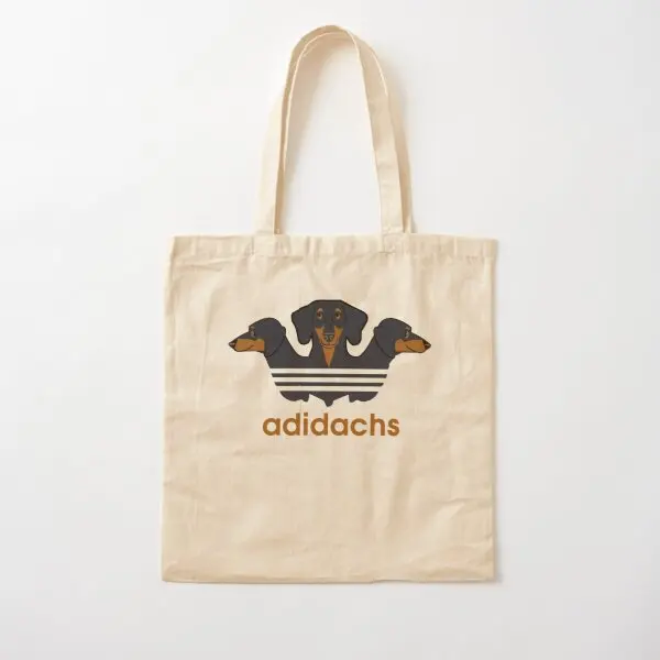 

Adidachs Daschund хлопчатобумажная Холщовая Сумка, повседневная многоразовая сумка-тоут, складная модная женская сумка, сумка через плечо для продуктов, для путешествий