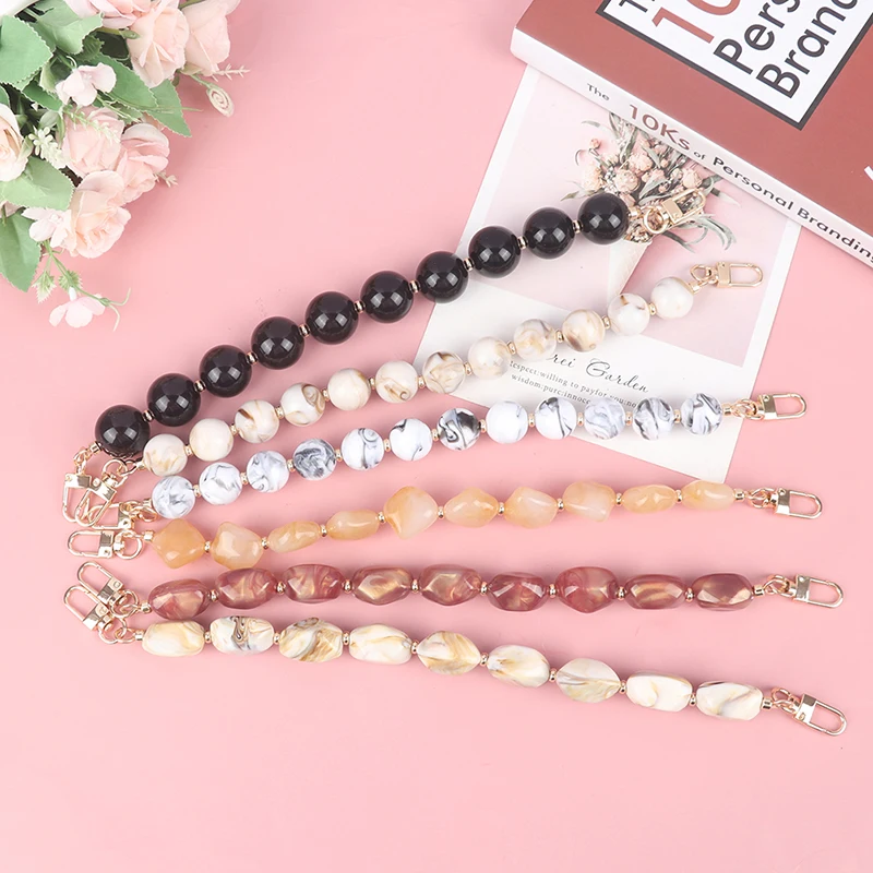 

Acrylic Resin Beads Parts Handcrafted Wristband Replacement Bag Handle Chain New Fashion Retro Handmade Acrylic Bead Chain