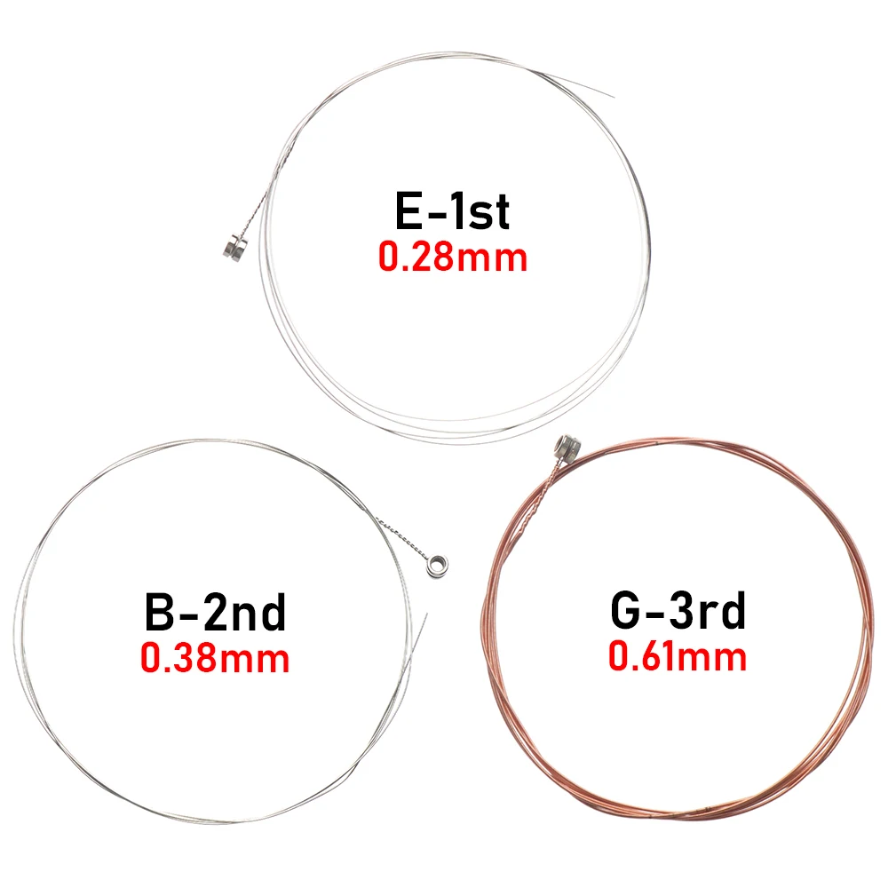 Струны для акустической гитары из нержавеющей стали 3 стиля 1/5/10 шт