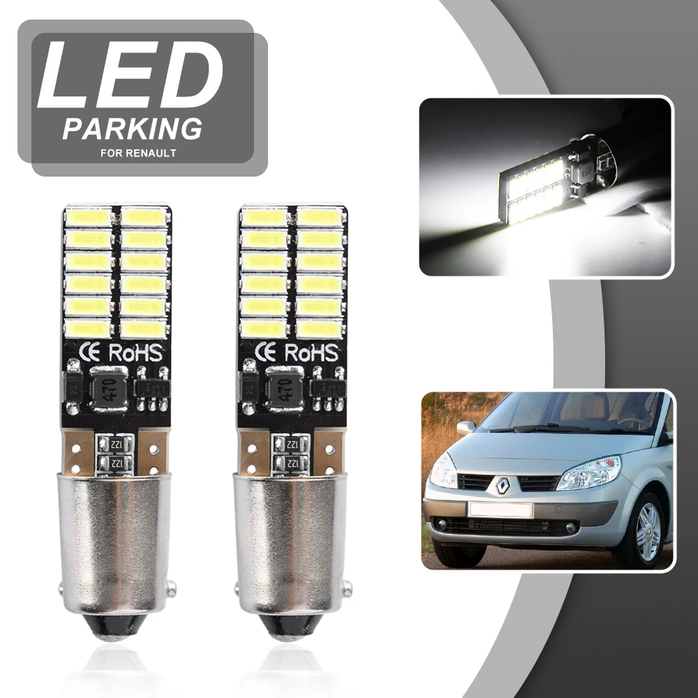 

Для Renault Scenic II Phase 2/Grand Scenic 2006-2009 H6W BAX9S Canbus Белый светодиодный прожектор для парковки Боковой свет Городская лампа