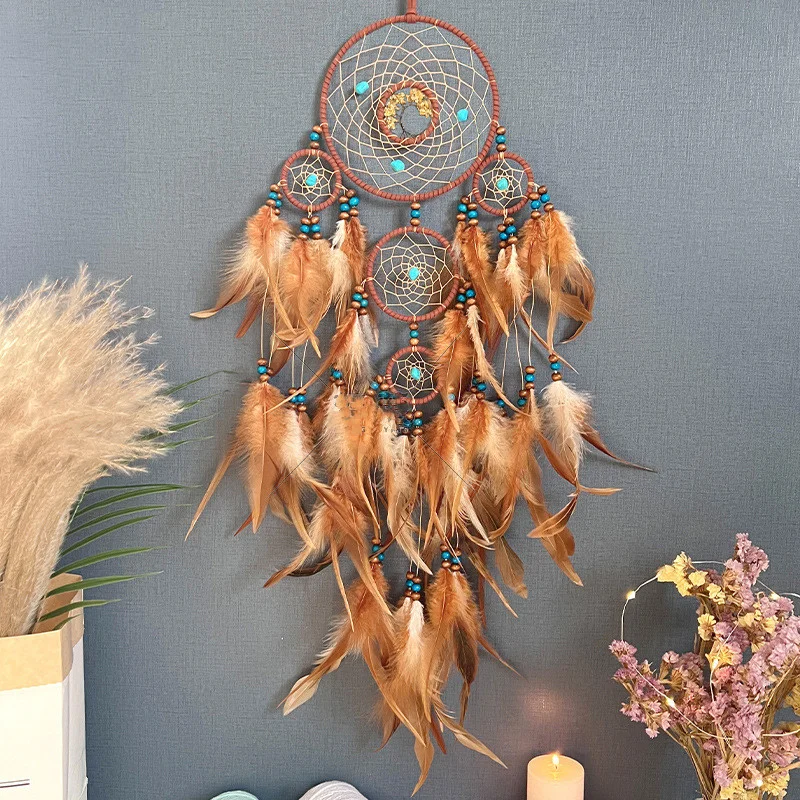 

Dream Catchers Retro Manual Dream Catchers Home Decoration Indians Natural Stone Lucky Tree Dreamcatcher Wall Ornament