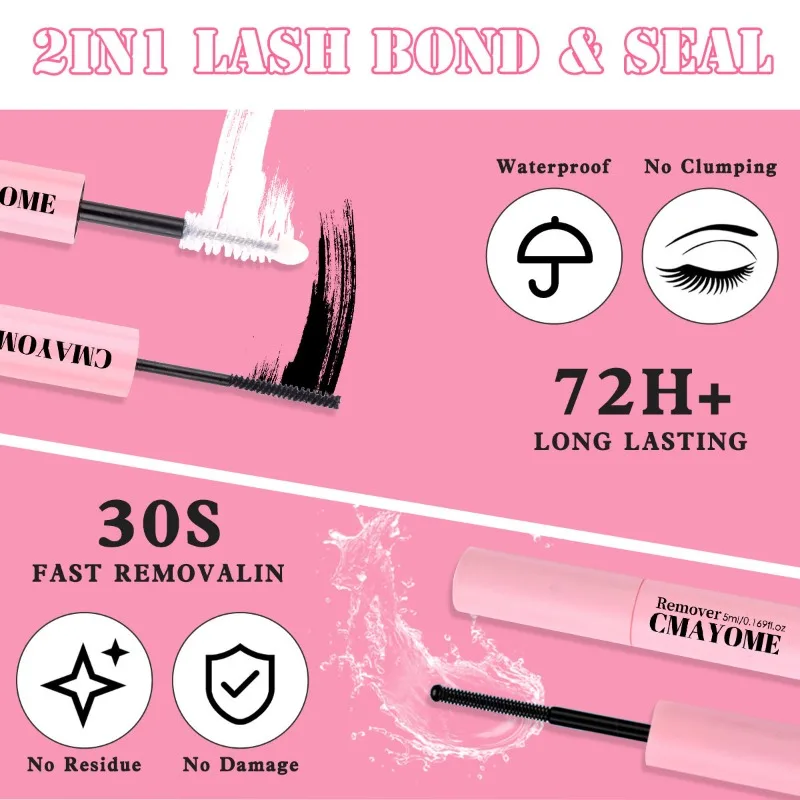 Набор для наращивания ресниц DIY кластеры Смешанный набор отдельных с клейкой и