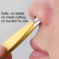 universal nose hair trimming tweezers stainless steel eyebrow nose hair cut manicure facial trimming makeup scissors trimmer