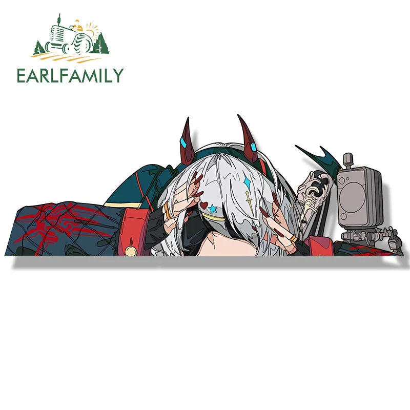 

EARLFAMILY панк демон 2B Fanart Автомобильная наклейка Nier Automata Chibi с большой головой наклейка Waifu Slap наклейки граффити Peeker Стайлинг автомобиля