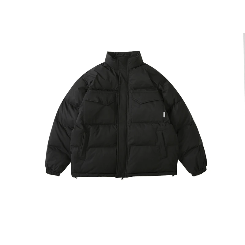 Rainbowtouches Winter Puffer Jacket Men Thicken Warm Stand Collar Coat Streetwear Japanese Street Women Fashion New Loose Parkas