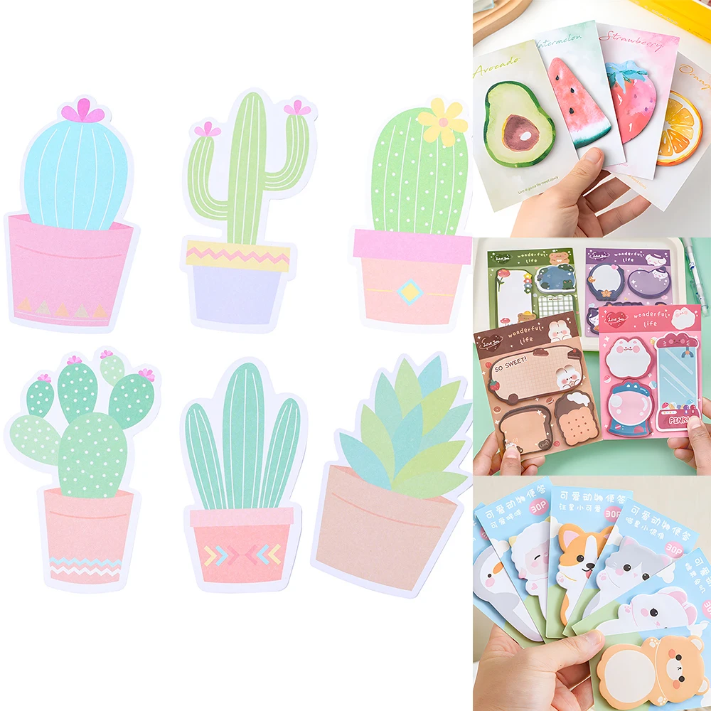3 упаковки самоклеящихся липких заметок милый блокнот для журналов Kawaii список