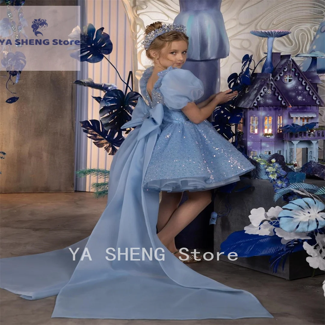 Красивое платье принцессы с шариками для первого причастия детский подарок на