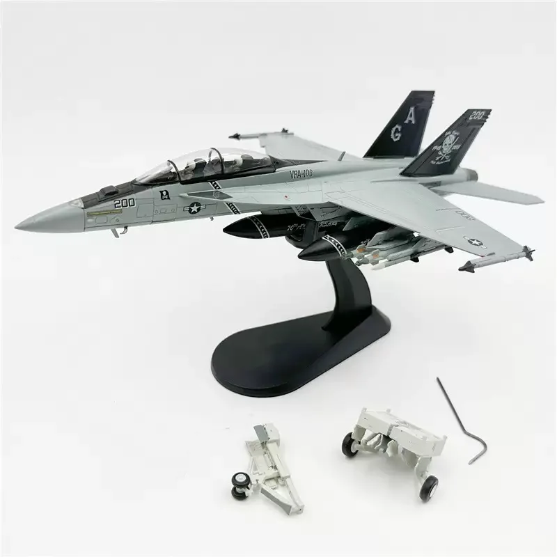 Фото Масштабная модель военного самолета F/A-18F Hornet F18 (1:72) для авианосцев, готовая коллекционная модель из литого металла, украшение №3