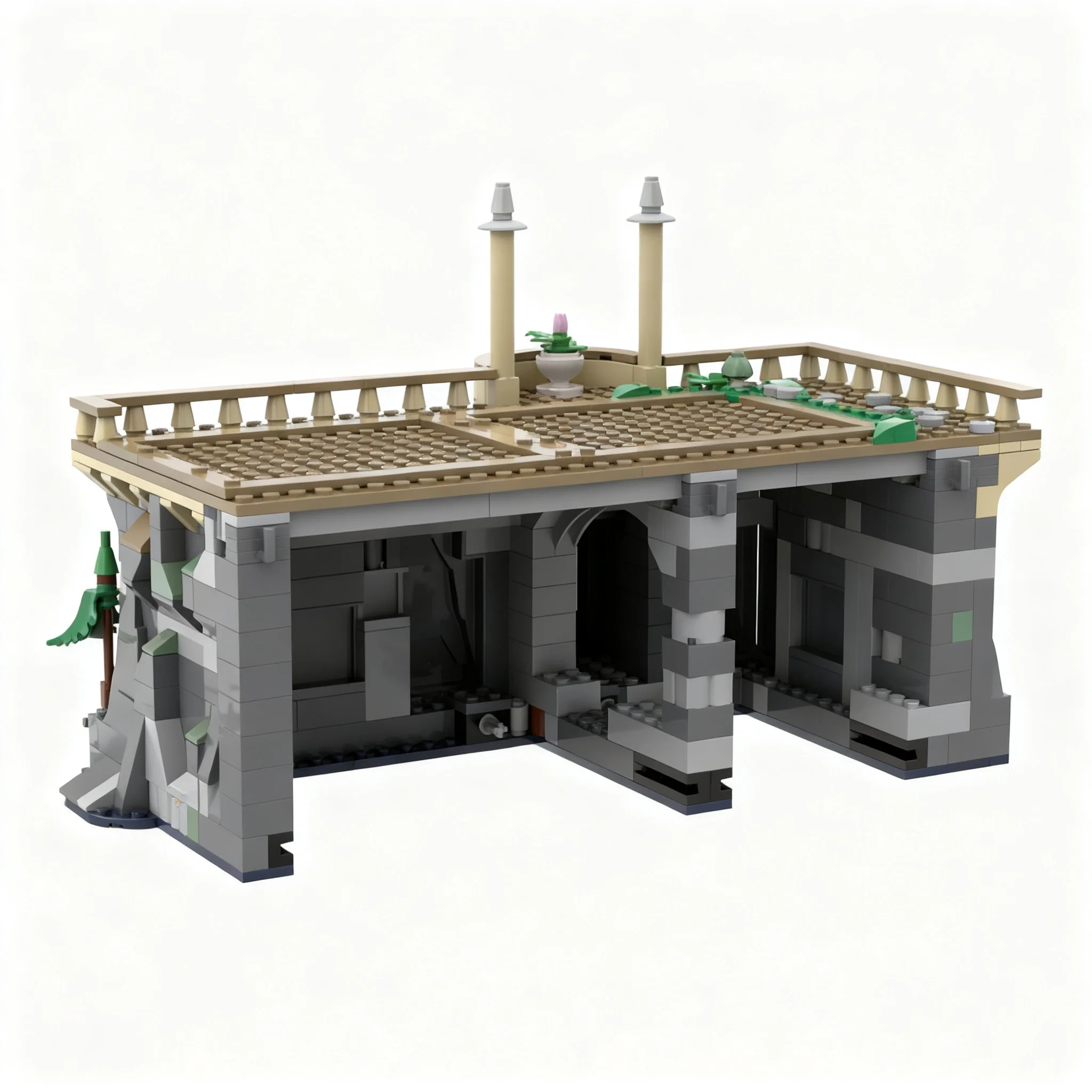 Фото 533 детали MOC Магический замок: База для изучения трав, модель Гарри, строительные блоки, рождественский подарок, игрушки для сборки, образовательная идея №4