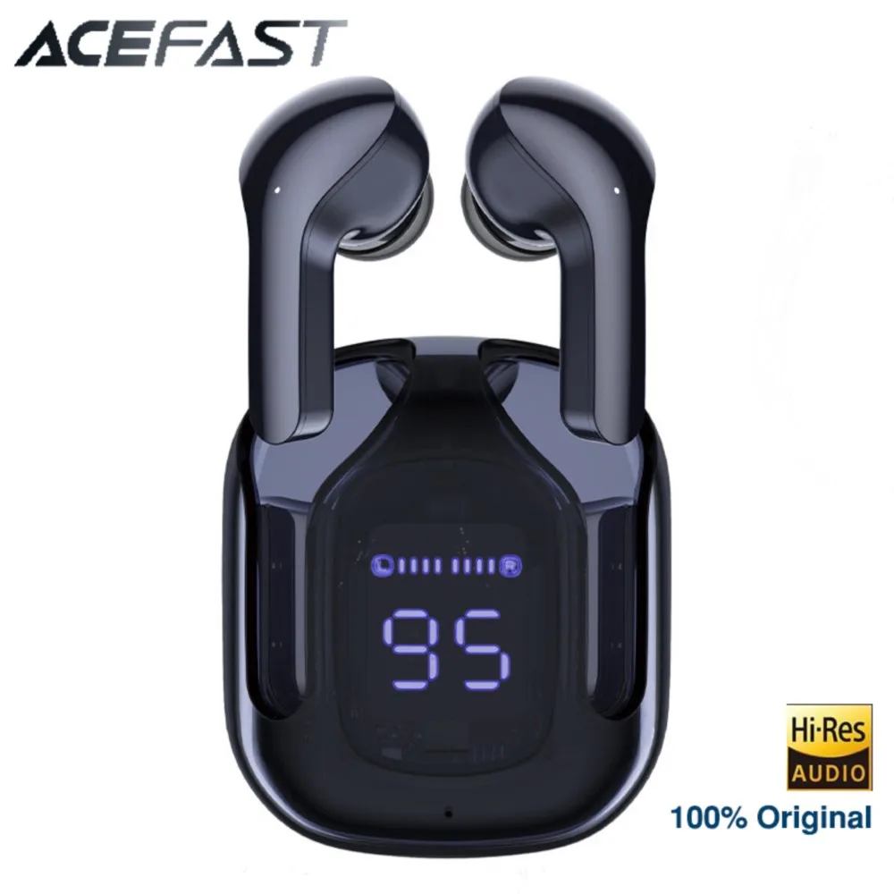 

Acefast T6 High Quality Wireless Headphones LED Display Bluetooth Earphone Noise Reduction Earbuds Headset with Mic Earphones