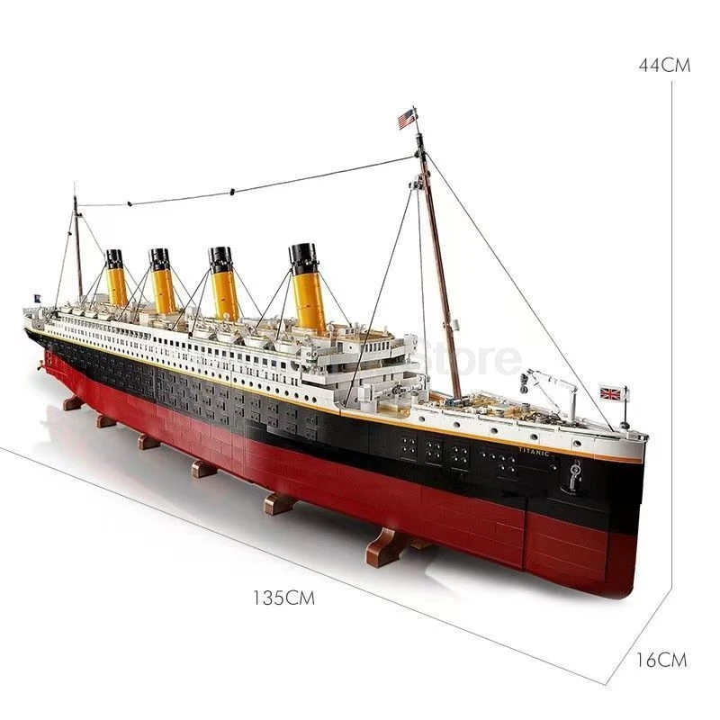 Фото Новый 9090 шт. MOC Titanic большой круизный лодка, строительные блоки, совместимая с кораблем 10294, модель игрушки для мальчиков, подарки на день рождения для взрослых №4