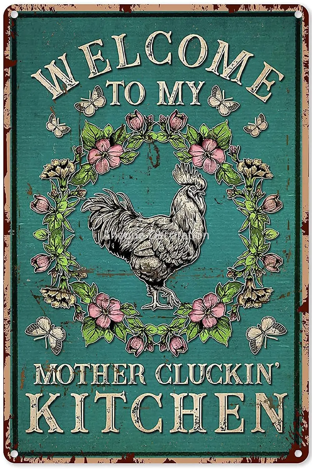 

Винтажный металлический знак «цыпленок», добро пожаловать в мой маму, Cluckin кухонный плакат, оловянные знаки, ретро-табличка, декоративный подарок на стену