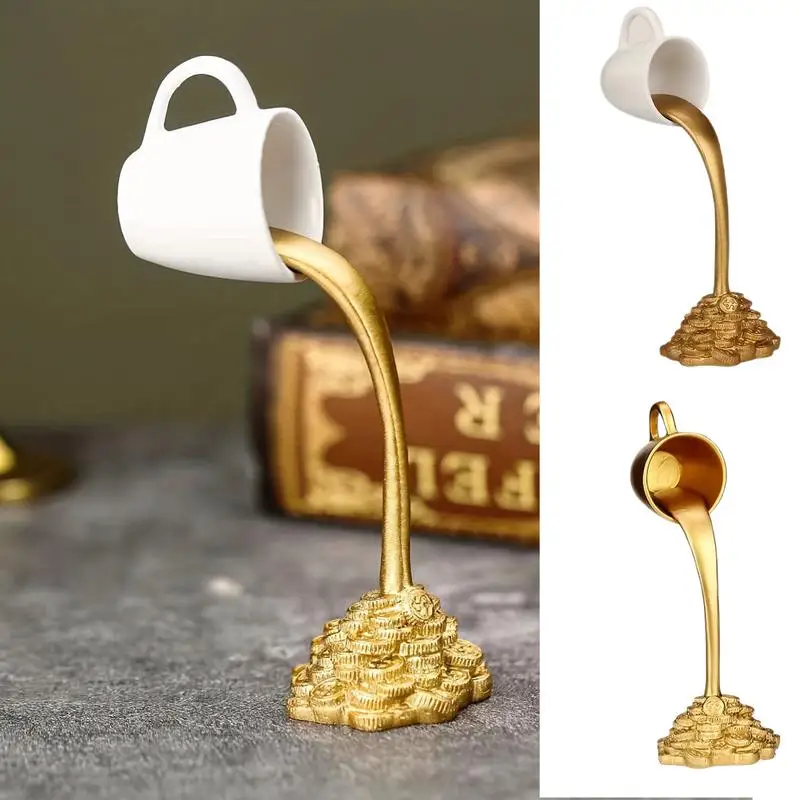 Плавающая кофейная чашка вращающаяся украшение для стола смола заливки всплеск