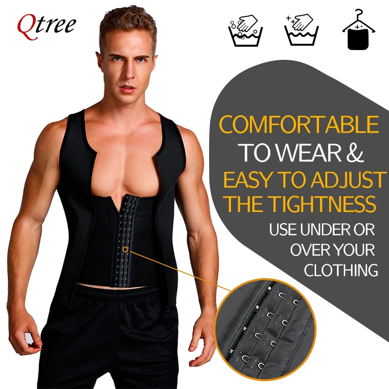 Men's Slimming Modeling Strap Belt Compression Corset Vest Body Shaper Shapewear Three-breasted Waist Trainer Fat Burner Tops