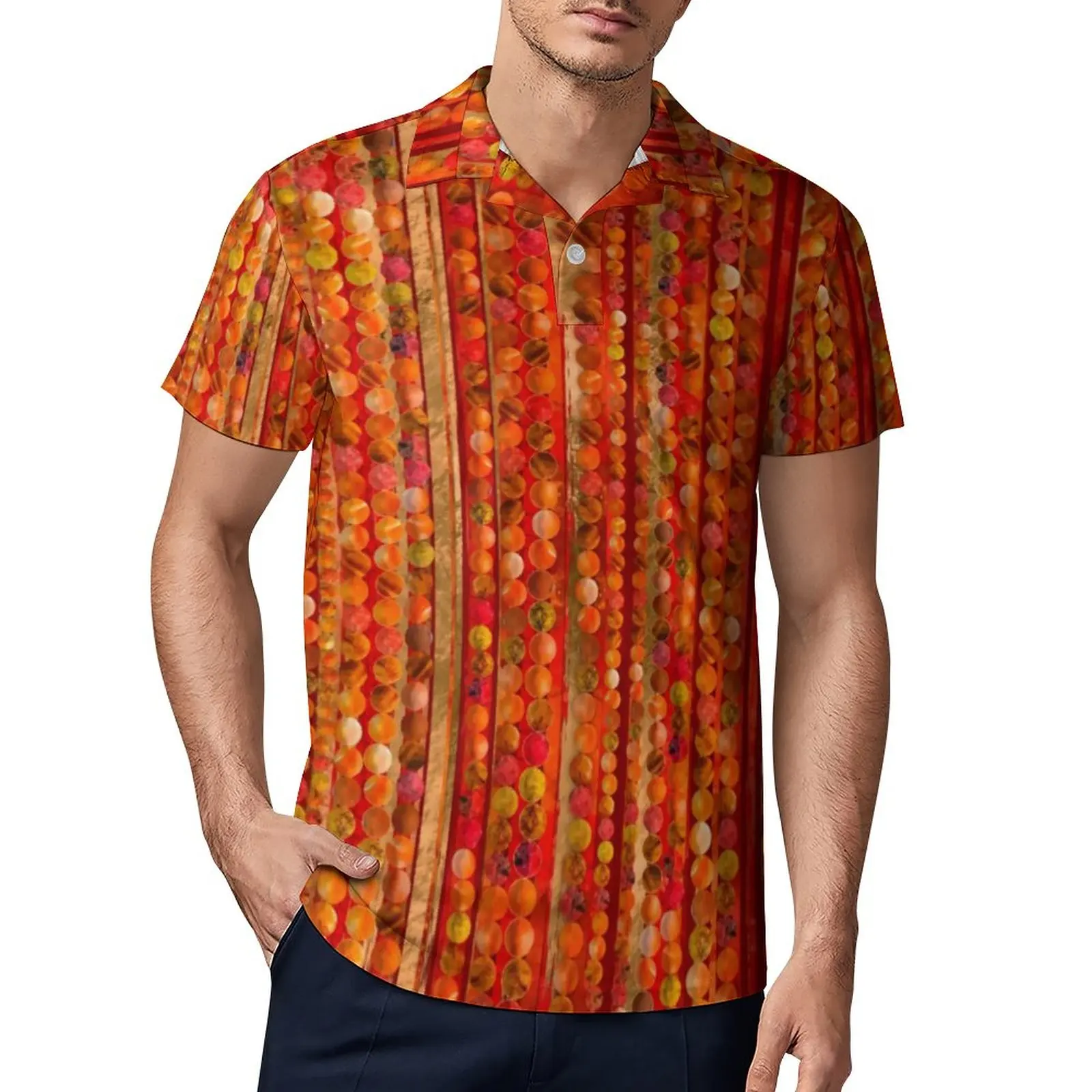 

Повседневная рубашка с рисунком драгоценных камней и бусин, летние Забавные футболки, Мужской Топ оверсайз с коротким рукавом и воротником