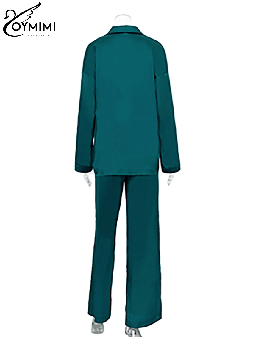 Женский однотонный брючный комплект из двух предметов