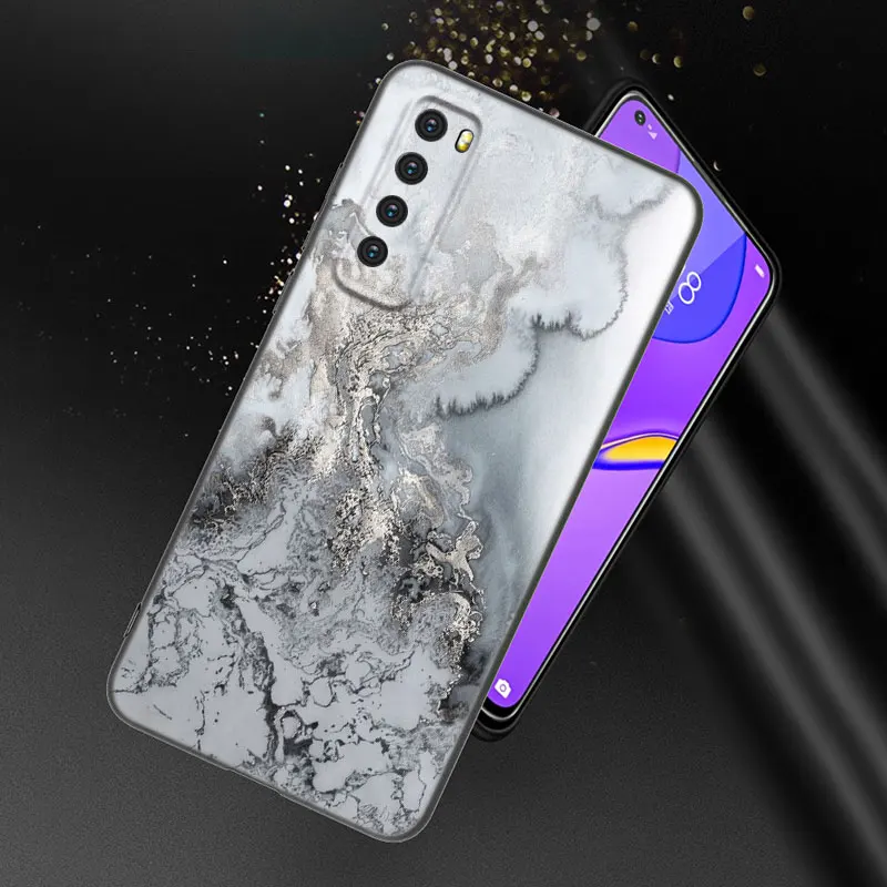 Чехол с акварельным мраморным узором для телефона Huawei Honor 60 50 SE 30S Mate 30 20 10 Lite 40 Nova 9 8
