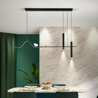 new nordic light luxury long strip living room dining room led chandelier modern minimalist creative bar lighting lighting