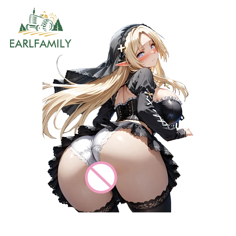 

EARLFAMILY огромные сексуальные попки монахиня Alpha наклейки на мотоцикл DIY 3D окклюзия царапины автомобильная пленка граффити наклейки печать на заказ