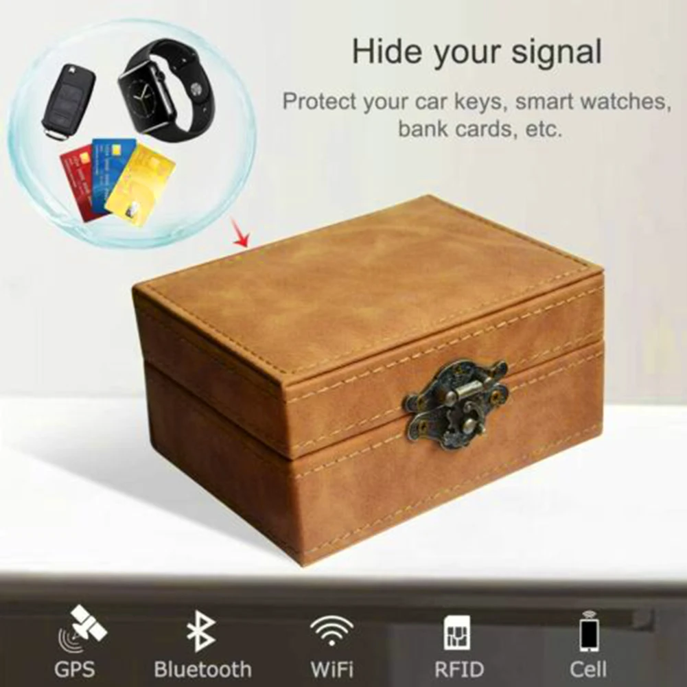 

Blocking Pouch Signal Blocker Box Accessories 17x 9x 12 Cm 1pcs/set Brown Keyless Men & Women Parts Replacement