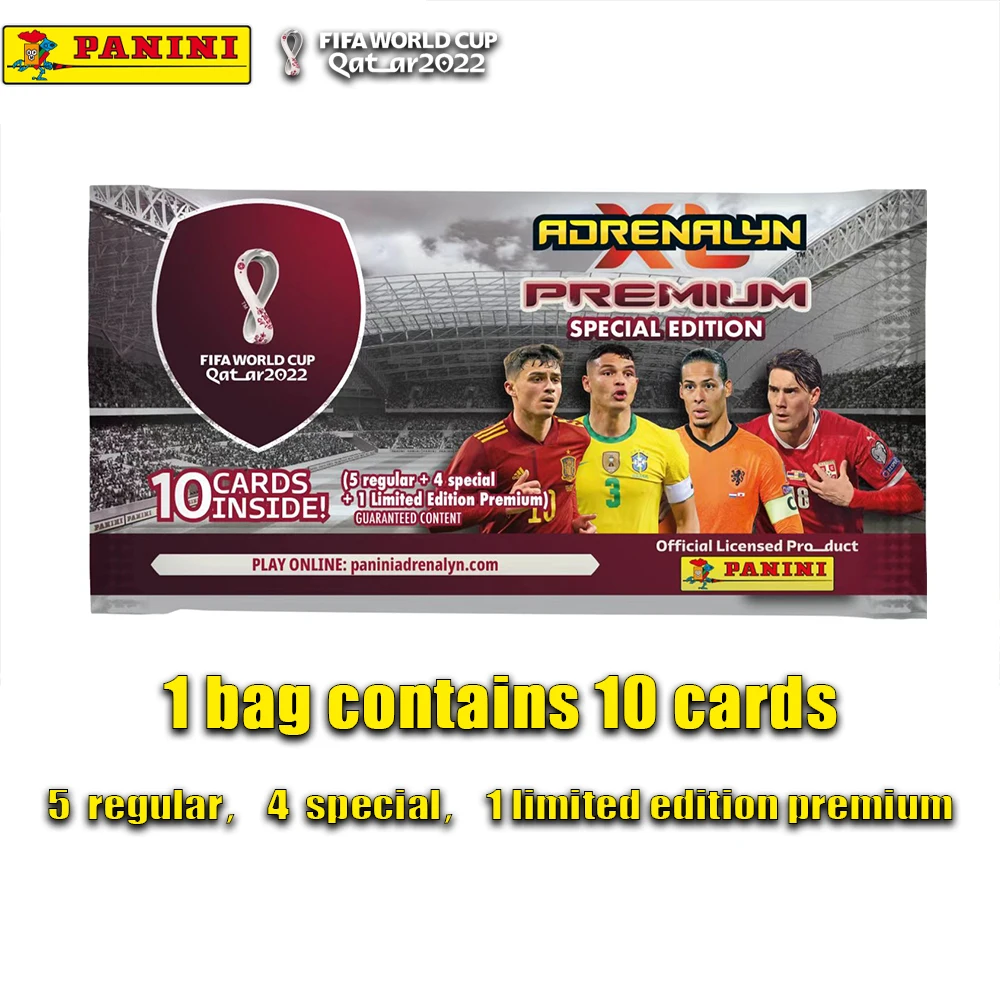 

2022 Panini Qatar World Cup Football Star Cards Cristiano Ronaldo Fans Limited Edition Collectibles Gifts Silver Card Box