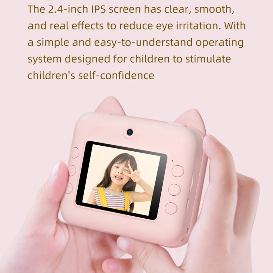Children Camera Instant Print For Girls Kids Instantane With Thermal Photo Paper Toys Birthday Gifts | Электроника