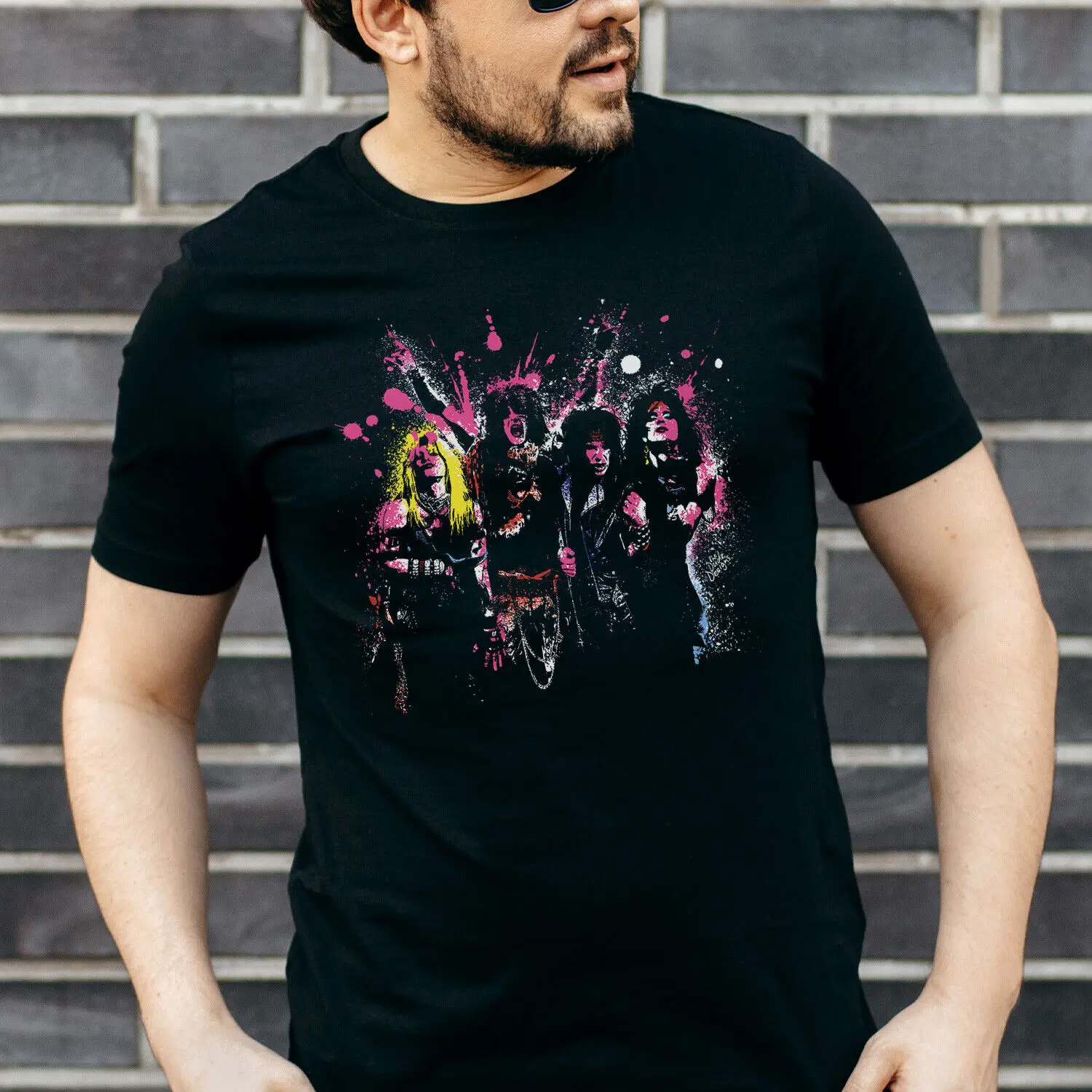 Футболка с рисунком Mötley Crüe Splatter — рок-группа 80-х мужская и женская футболка