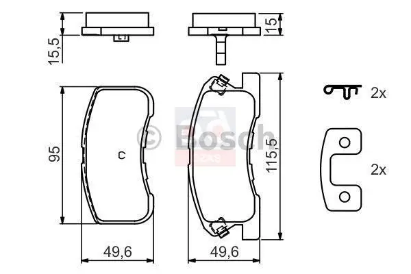 

Brake pad for 986424697-05 SIRION-05 SIRION