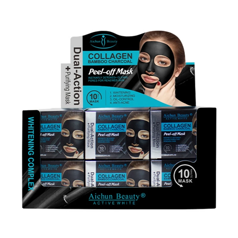 

150g Deep Cleanser Hydrating Care Mask Bamboo Charcoal Peel Off Facial Mask Anti Aging Skin Brightening Gentle Gel Mask