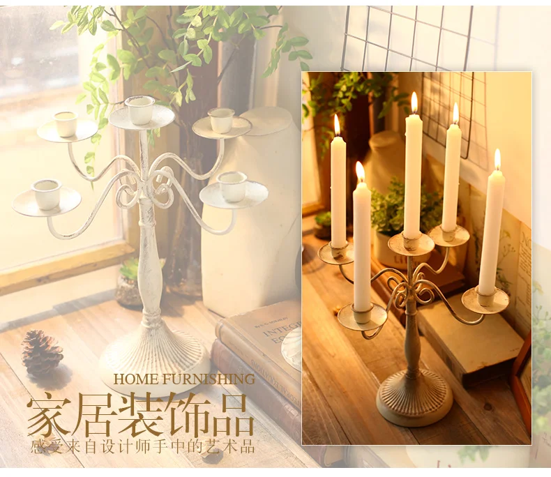 

Aromatherapy Candle Holder Western Candle Dinner Supplies Holder Tray Candlestick Creative Retro Candlestick Ornaments