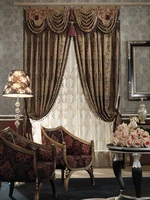 blackout curtain fabric polyester cotton living room bedroom custom bay window french window plant jacquard luxury light luxury