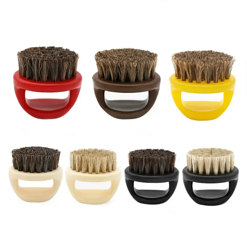 

1 Pcs Ring Design Horse Bristle Men Shaving Brush Plastic Portable Barber Beard Brushes Salon Face Cleaning Razor Brush