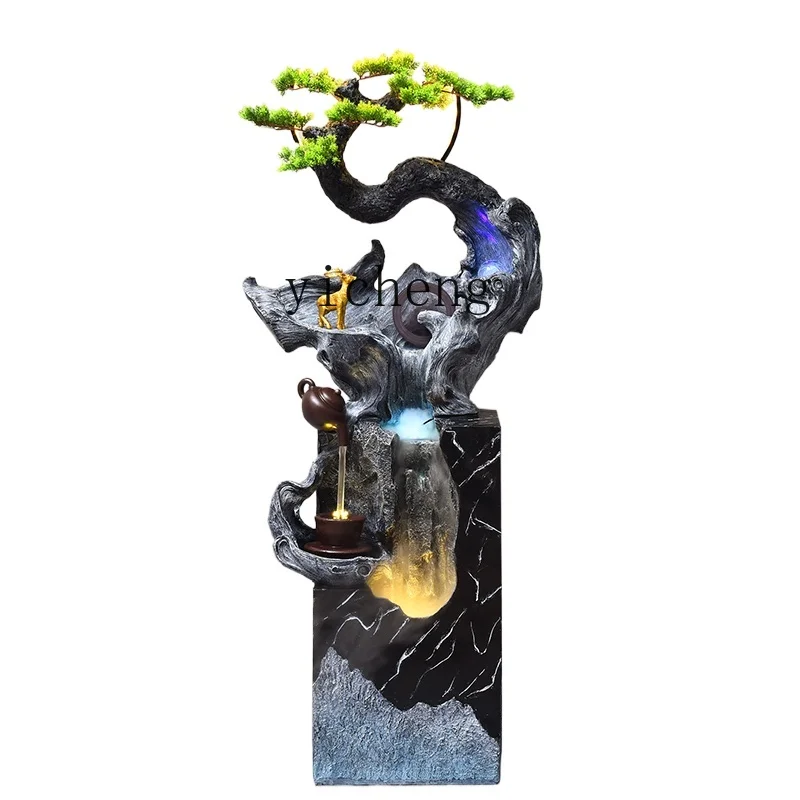 

ZK Creative Chinese Circulation Atomizer Landscape Home Flowing Water Ornaments