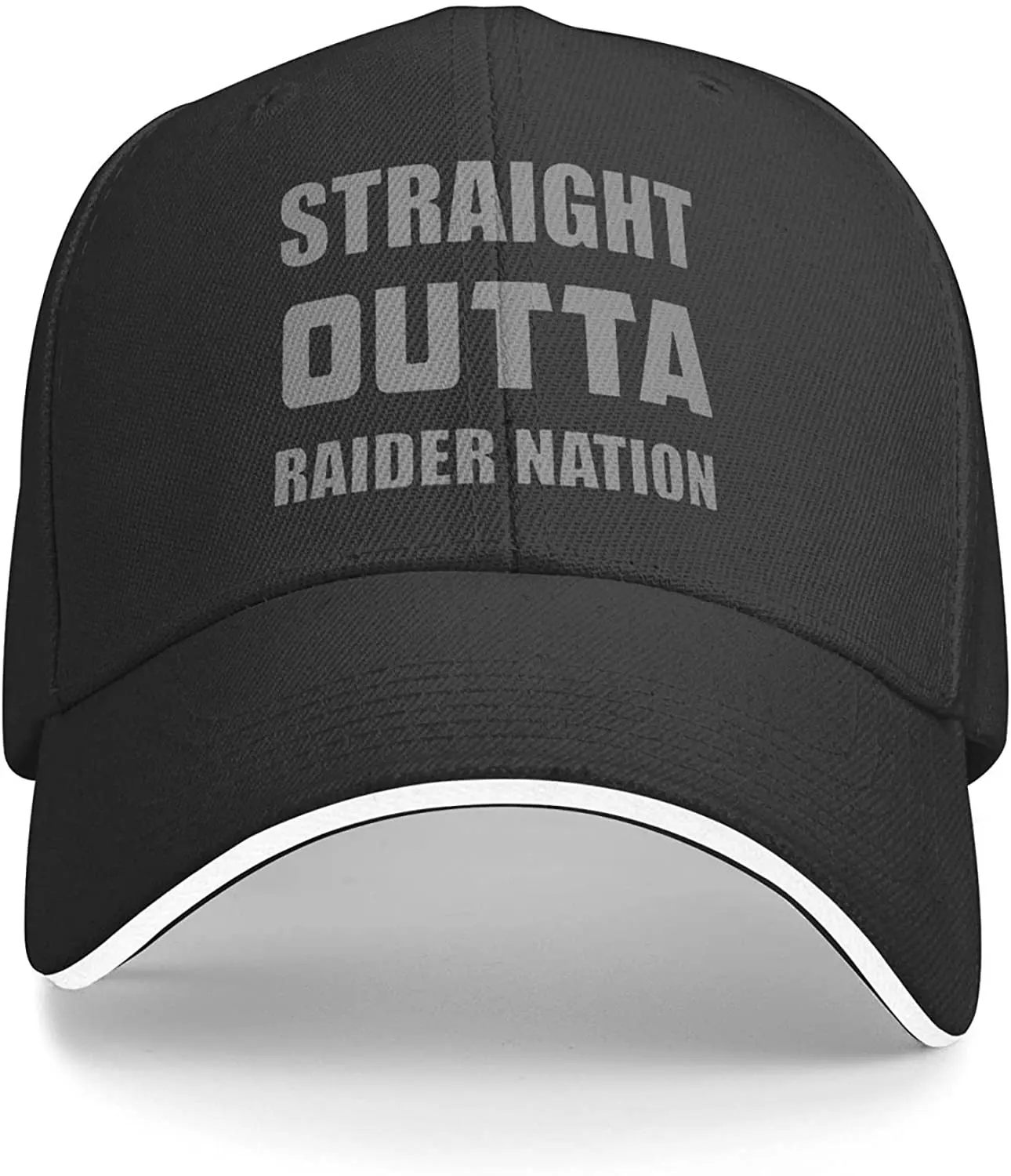 

Straight Outta Raider Nation Unisex Adult Fashion Baseball Cap Fashion Adjustable Dad Hat Sport Cap Classic Sandwich Caps