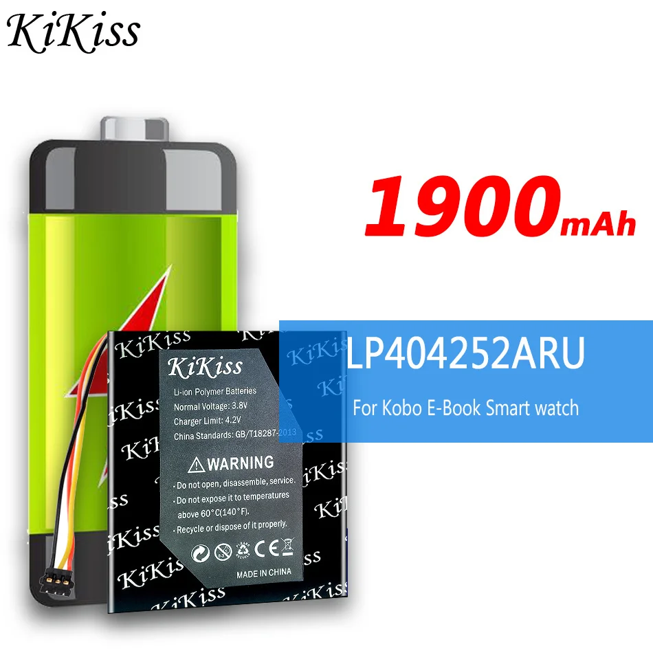 

100% новый литий-полимерный аккумулятор LP404252ARU 1900 мАч для смарт-часов Kobo, GPS,mp3,mp4, сотового телефона, динамиков