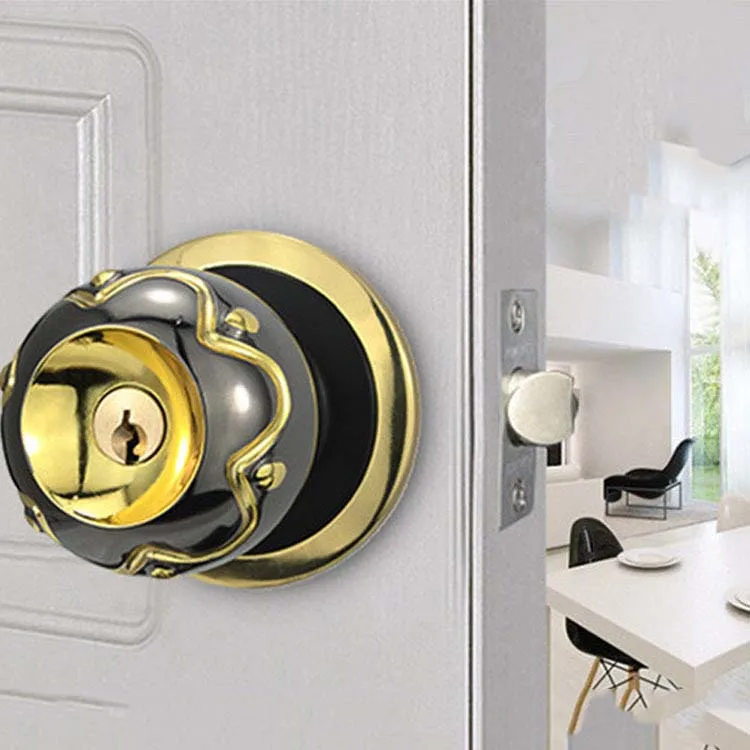 

Antique Bronze Round Door Locks Lock Cylinder Security Interior Door Handle For Toilet Bathroom Bedroom Laundry Children'room