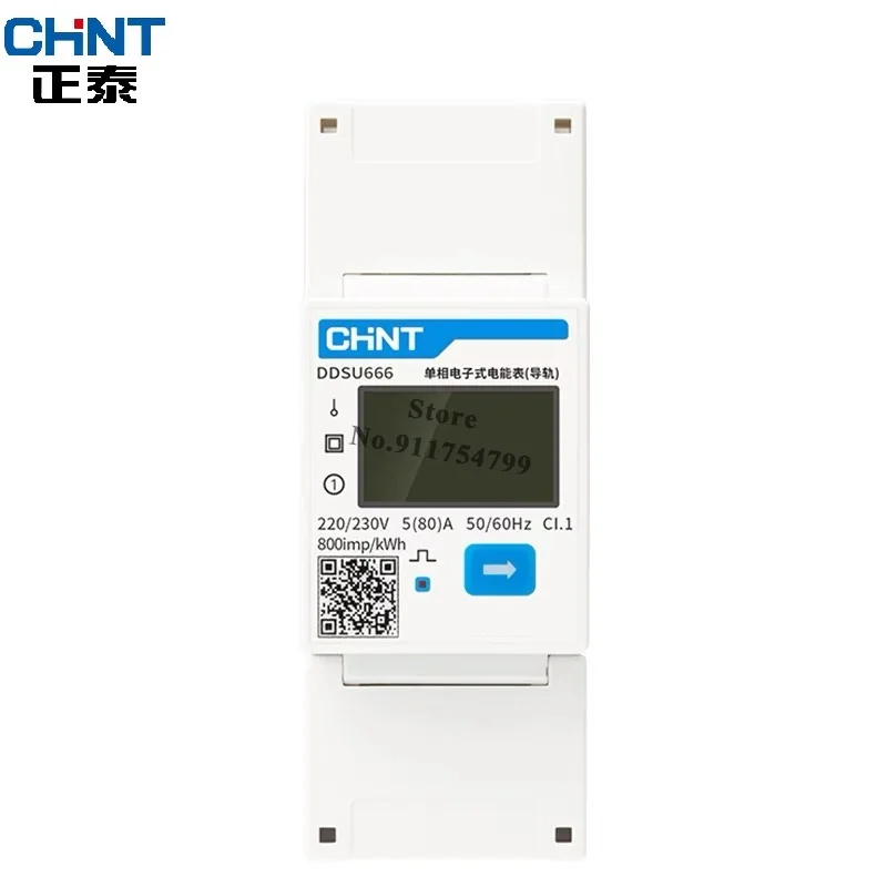 

CHINT DDSU666 DTSU666 Single Phase DIN-Rail 80 1.5(6)A RS485 ModBus DL/T Power Inverter Smart Energy Electric Meter Energy
