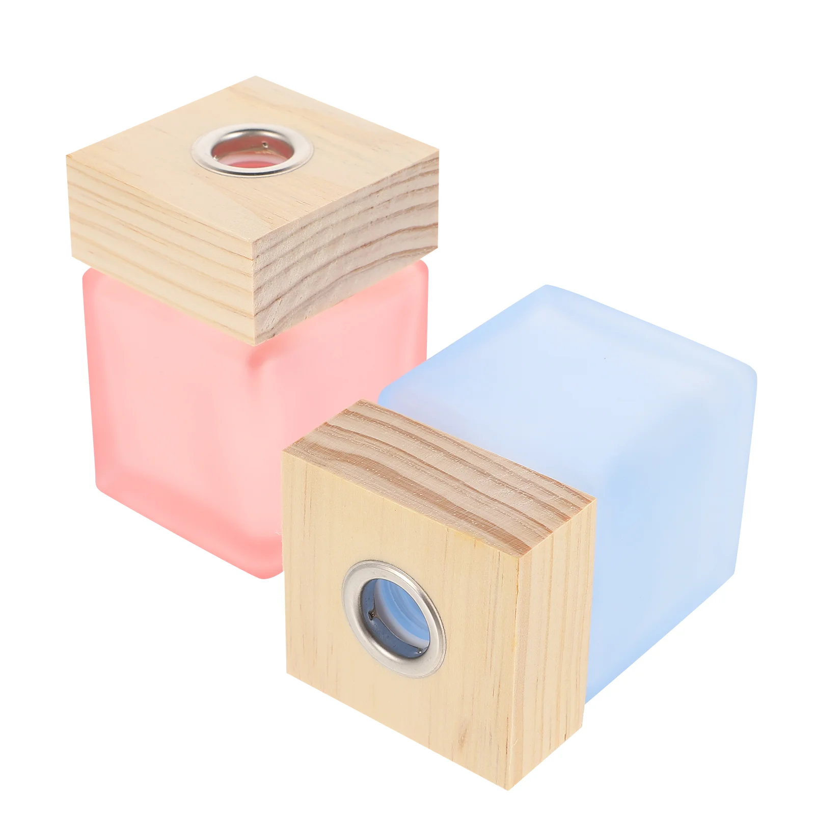 

2 Pcs Essential Oil Aromatherapy Bottle Car Fragrance Diffuser Air Freshener Perfume Glass Chic Release