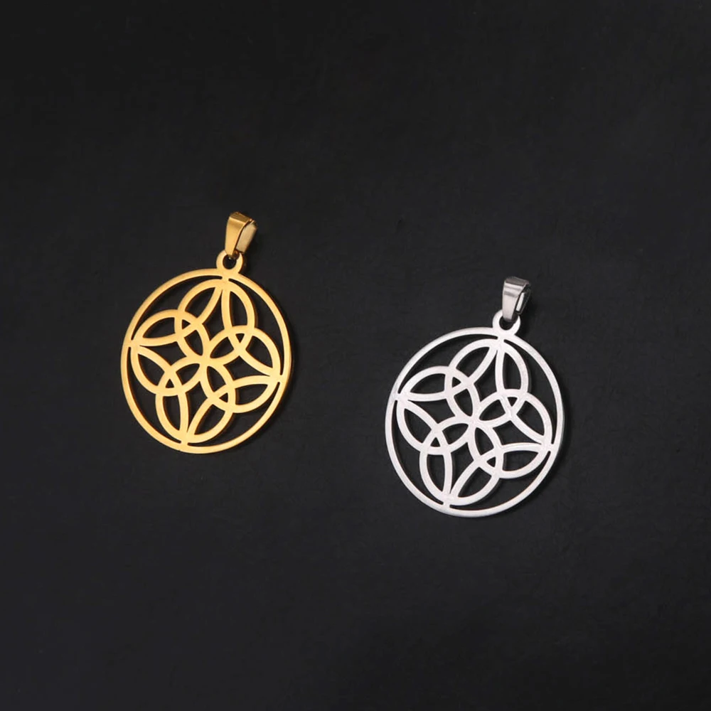 

EUEAVAN 5pcs Witch Knot Charms for Jewelry Making Stainless Steel Witch Celtics Knot Amulet Charm Pendant DIY Necklace Earrings